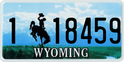 WY license plate 118459
