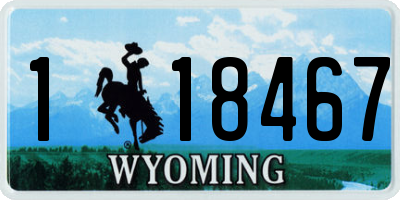 WY license plate 118467