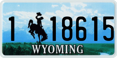 WY license plate 118615