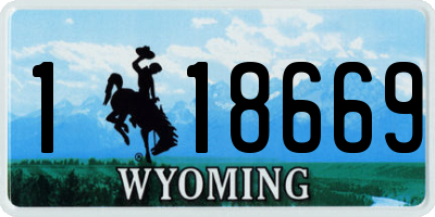 WY license plate 118669