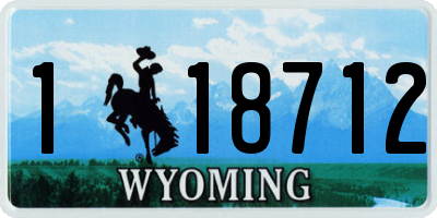 WY license plate 118712