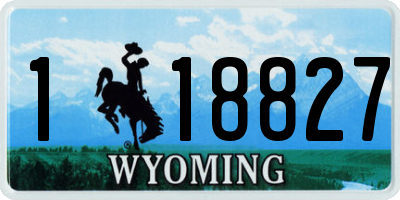 WY license plate 118827