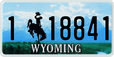 WY license plate 118841