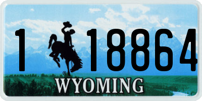 WY license plate 118864