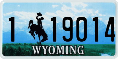 WY license plate 119014