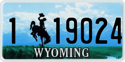 WY license plate 119024