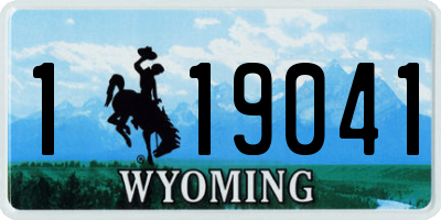 WY license plate 119041