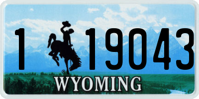 WY license plate 119043