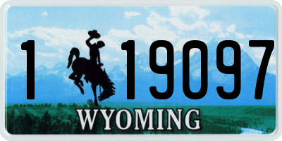 WY license plate 119097