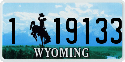 WY license plate 119133