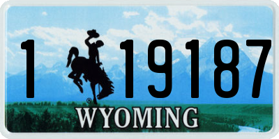 WY license plate 119187