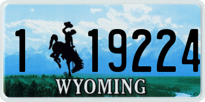 WY license plate 119224