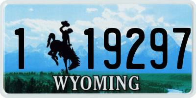 WY license plate 119297