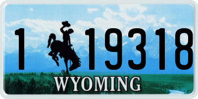 WY license plate 119318