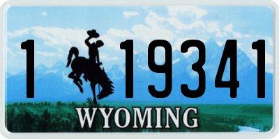 WY license plate 119341