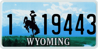 WY license plate 119443
