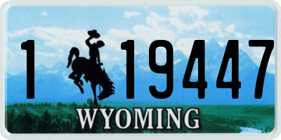 WY license plate 119447