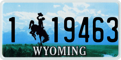 WY license plate 119463