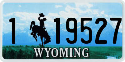 WY license plate 119527