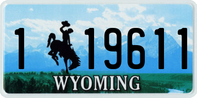 WY license plate 119611