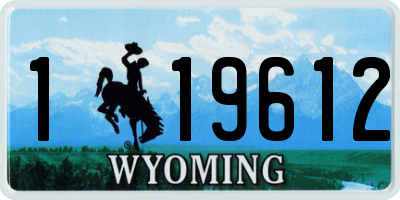 WY license plate 119612