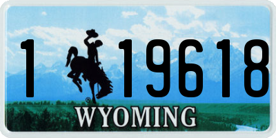 WY license plate 119618