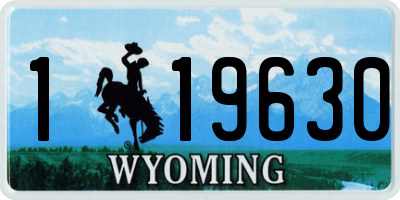 WY license plate 119630