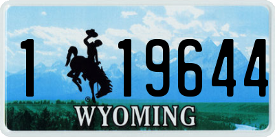 WY license plate 119644