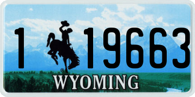 WY license plate 119663
