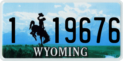 WY license plate 119676