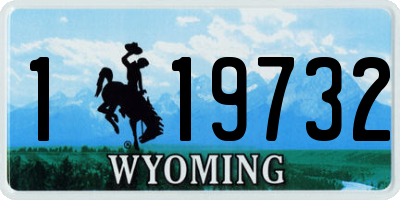WY license plate 119732