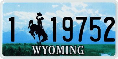 WY license plate 119752