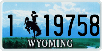 WY license plate 119758