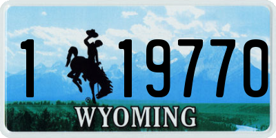 WY license plate 119770