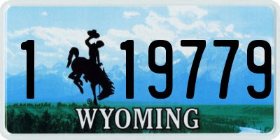 WY license plate 119779