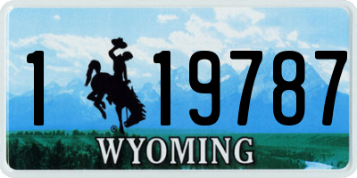 WY license plate 119787