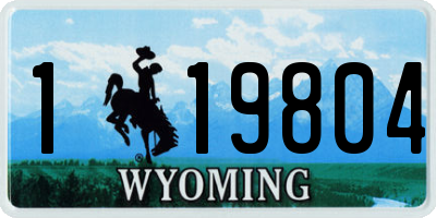 WY license plate 119804