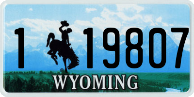 WY license plate 119807
