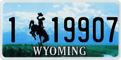 WY license plate 119907