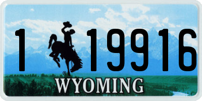 WY license plate 119916