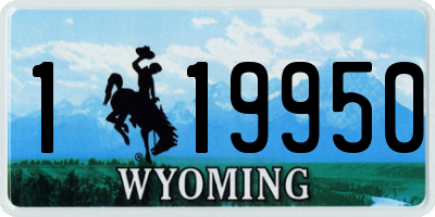 WY license plate 119950