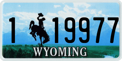 WY license plate 119977
