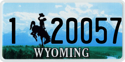 WY license plate 120057