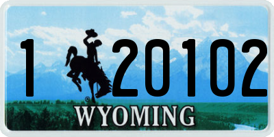 WY license plate 120102