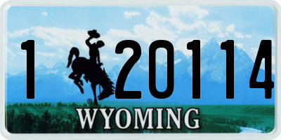 WY license plate 120114