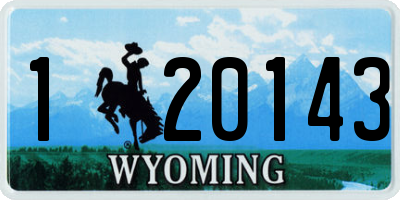 WY license plate 120143