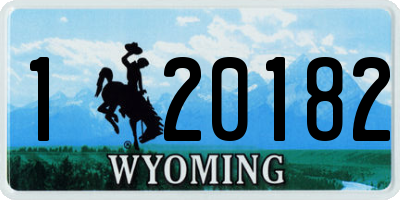 WY license plate 120182