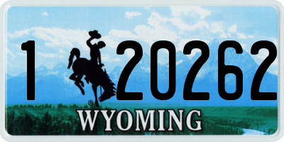 WY license plate 120262