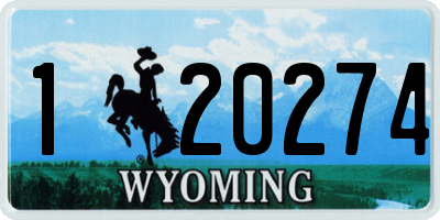 WY license plate 120274
