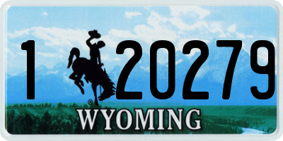 WY license plate 120279